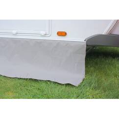 Wohnwagenschürtze / WINDBLENDE maßgeschneidert heavy duty, grau