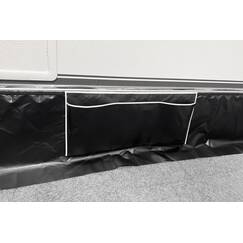 Wohnwagenschürtze / WINDBLENDE maßgeschneidert heavy duty 60 cm, mit Klettband, schwarz