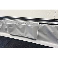 Wohnwagenschürtze / WINDBLENDE maßgeschneidert heavy duty 60 cm, mit Klettband, grau