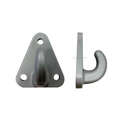 Dreieckshaken / Seilhaken aus Kunststoff zur Befestigung der Trapezschnur, grau