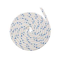 Bootsseil, hochwertiges Polyester, 6 mm, 16-fach geflochten, weiß - blau