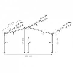 Luifelframe 25/22 aluminium + powergrip