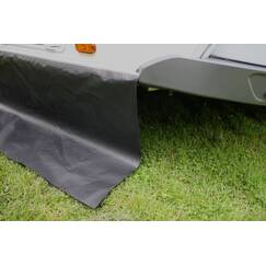 Wohnwagenschürtze / WINDBLENDE maßgeschneidert heavy duty, Schwarz