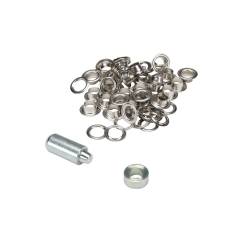 Satz ESVO Ösen Ø 10 mm vernickelt, 25 Stück