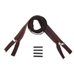 YKK Reißverschlüsse 8 mm nicht teilbar X-form braun