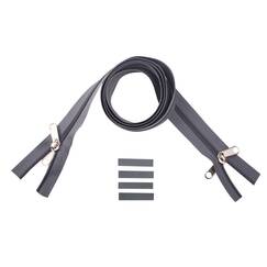 YKK Reißverschlüsse 8 mm nicht teilbar X-form grau