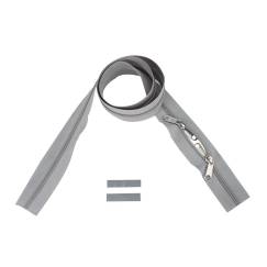 YKK Reißverschlüsse 5 mm nicht teilbar O-form leichtgrau