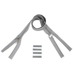 YKK Reißverschlüsse 5 mm nicht teilbar X-form, leichtgrau