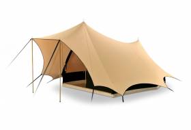 Baumwollzelt Bedouin 200 pyramidzelt, sand/schwarz 'CENTURY EDITION'