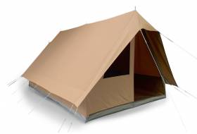 Gruppenzelt  Patrouille 6 SUPER mit festem Boden Campshield flammhemmend, Olive Green