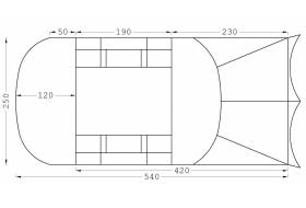 Tunnelzelt Sahara 250 Baumwoll