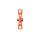 YKK VISLON schuiver bloktand 8 mm met 2 greepplaten, orange
