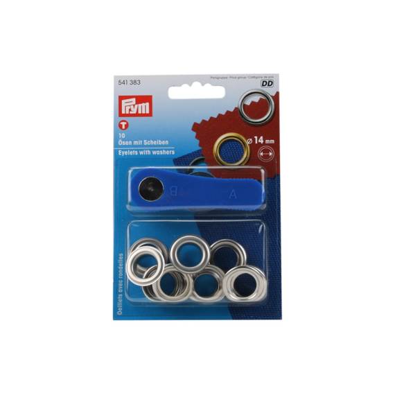 Satz Prym Ösen mit Scheiben 14 mm