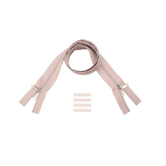 ESVO Reißverschlüsse 5 mm, nicht teilbar X-form sand