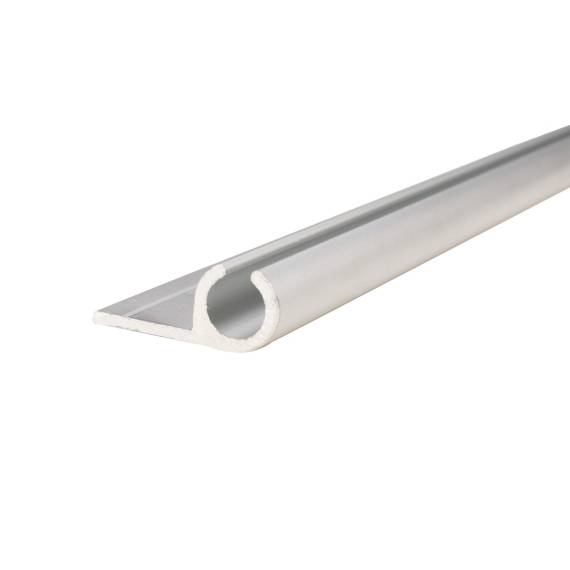 Kederschiene aluminium 100 cm 90° mit 6 Löcher und Schrauben
