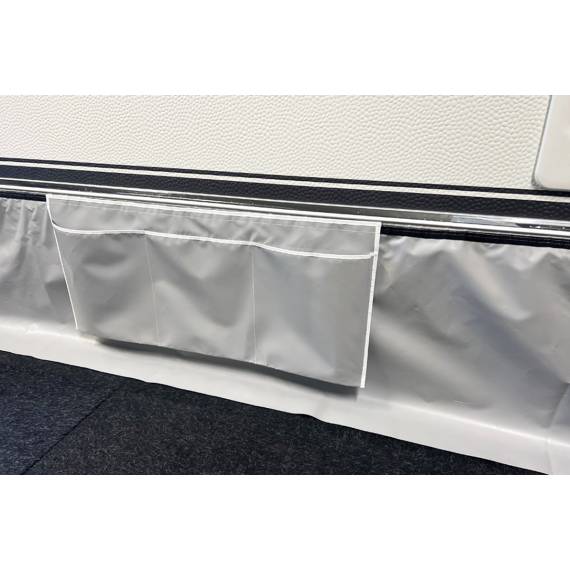 Wohnwagenschürtze / WINDBLENDE maßgeschneidert heavy duty 60 cm, mit Klettband, grau