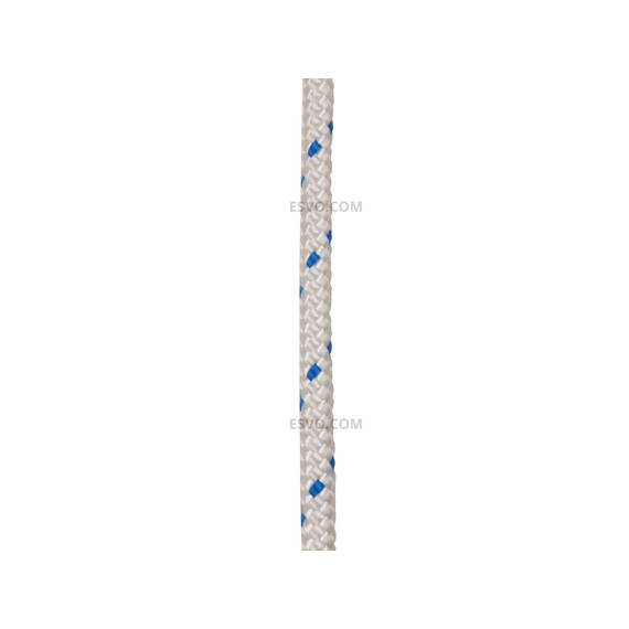 Polyester koord, boot touw, 16 kops gevlochten, 6,0 mm, blauw/wit