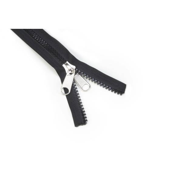 YKK VISLON Profilreißverschlüsse 8,6 mm 10V nicht teilbar schwarz mit Metallschieber