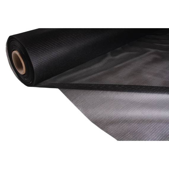 Gaasdoek Batyline 380 grams polyester 180 cm, zwart