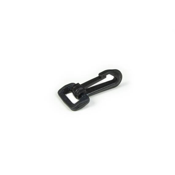 Karabiner / Musketonhaken Kunststoff schwarz für 25 mm Band