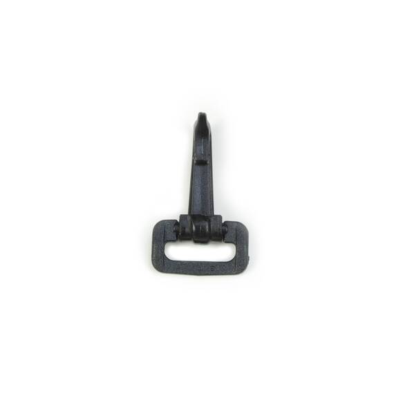 Karabiner / Musketonhaken Kunststoff schwarz für 25 mm Band