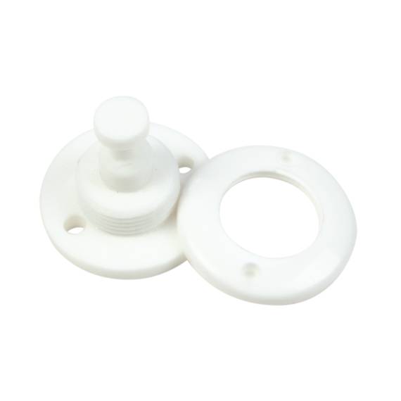 Minax Knopf für Stoff weiss