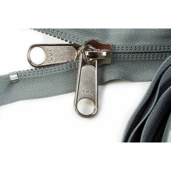 YKK Reißverschlüsse 10 mm teilbar LEICHTGRAU, 500 cm