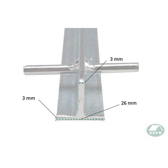 T-Hering 50 cm x 3 mm, blau-passiviert