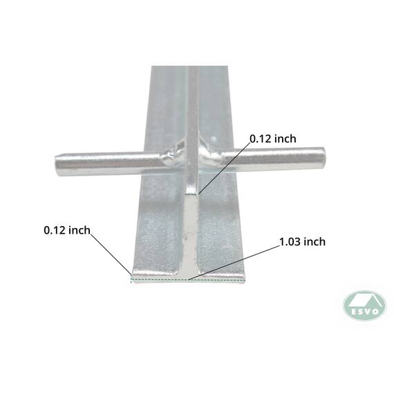 T-Hering 50 cm x 3 mm, blau-passiviert