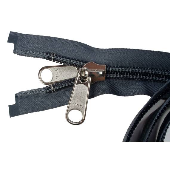 YKK Reißverschlüsse 10 mm teilbar grau, 400 cm