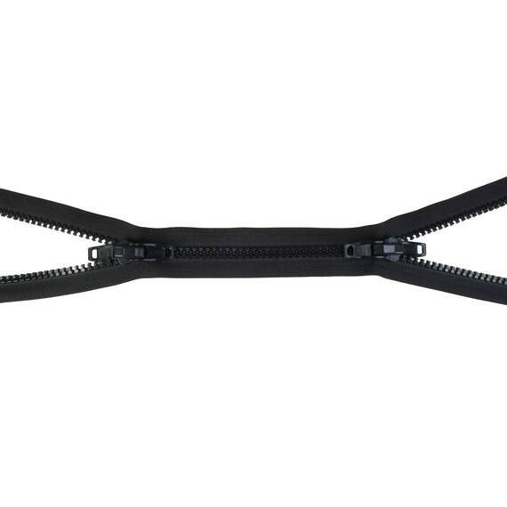 YKK VISLON Profilreißverschlüsse 10 mm 10 V nicht teilbar X-form schwarz