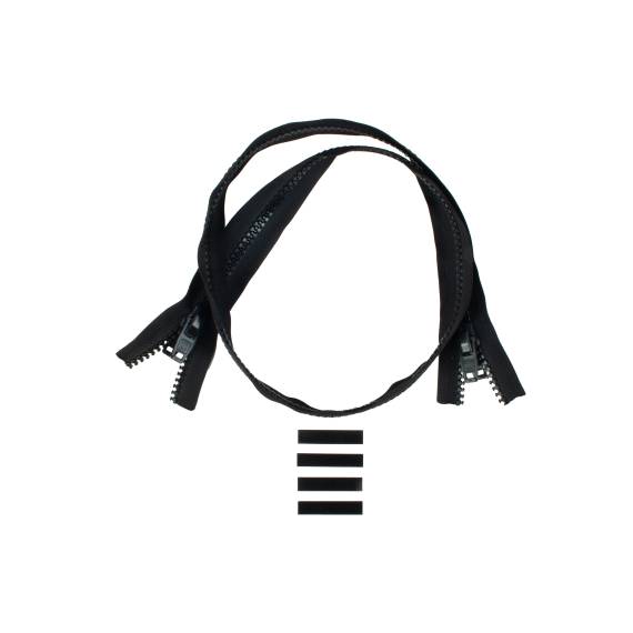 YKK VISLON Profilreißverschlüsse 10 mm 10 V nicht teilbar X-form schwarz