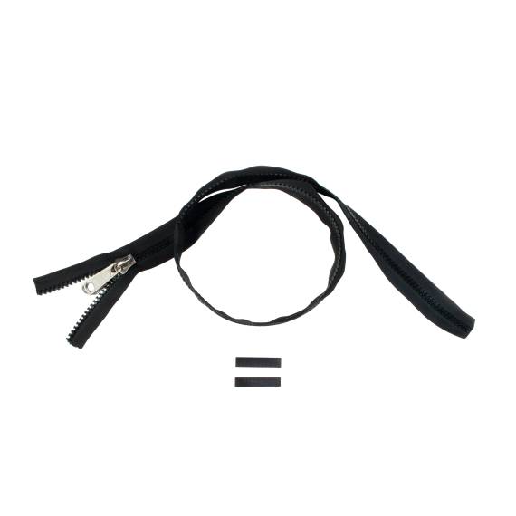 YKK VISLON Profilreißverschlüsse 8,6 mm 10V nicht teilbar schwarz mit Metallschieber