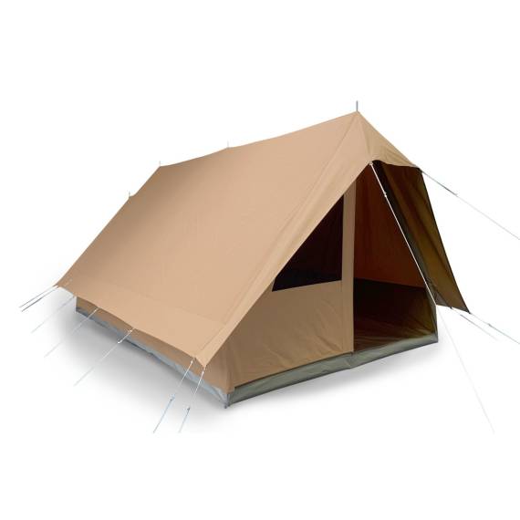Gruppenzelt  Patrouille 6 SUPER mit festem Boden Campshield flammhemmend, Olive Green