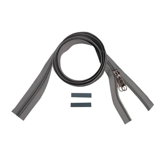 ESVO Reißverschlüsse 10 mm nicht teilbar, grau
