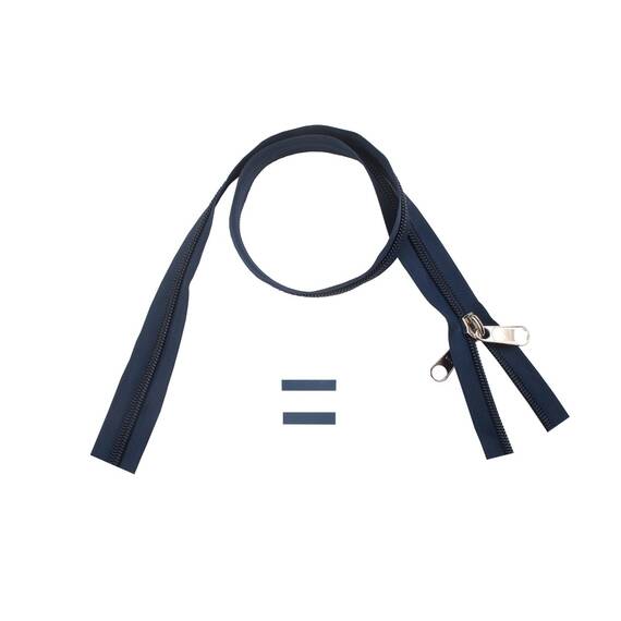 ESVO Reißverschlüsse 10 mm nicht teilbar, dunkelblau