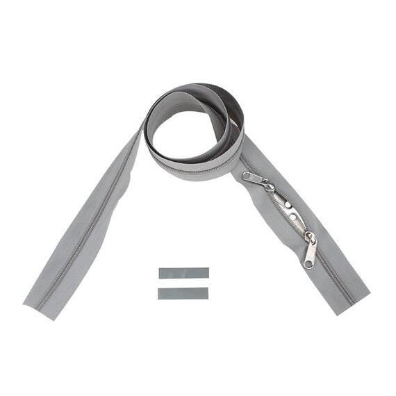 YKK Reißverschlüsse 5 mm nicht teilbar O-form leichtgrau