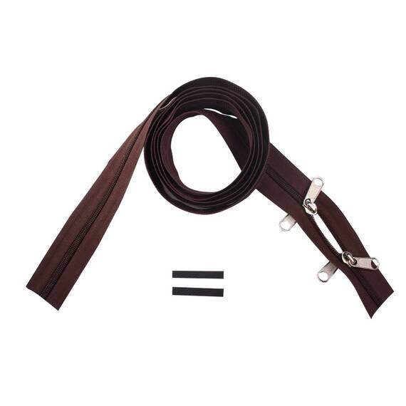 YKK Reißverschlüsse 8 mm nicht teilbar O-form braun