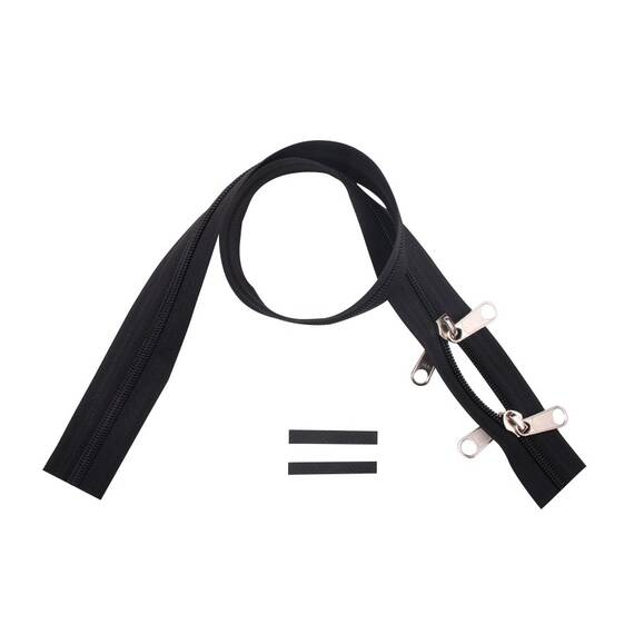 YKK rits 8 mm 2-weg niet deelbaar zwart X-vorm