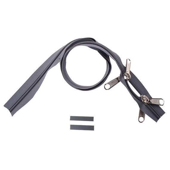 YKK rits 10 mm 2-weg niet deelbaar grijs X-vorm