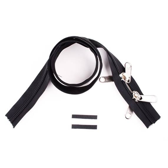 YKK rits 10 mm 2-weg niet deelbaar zwart X-vorm