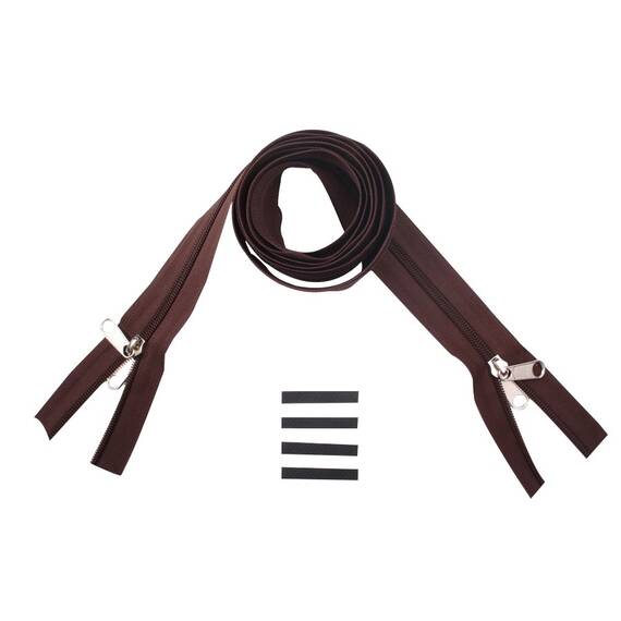 YKK Reißverschlüsse 8 mm nicht teilbar X-form braun