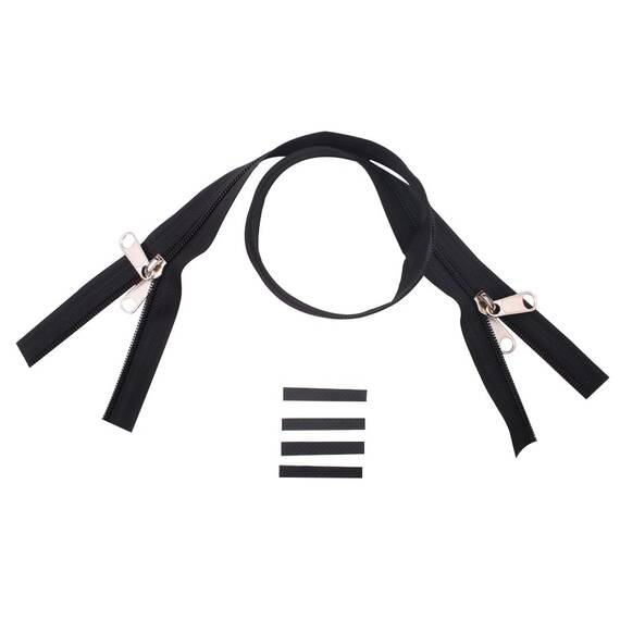 YKK Reißverschlüsse 8 mm nicht teilbar X-form schwarz