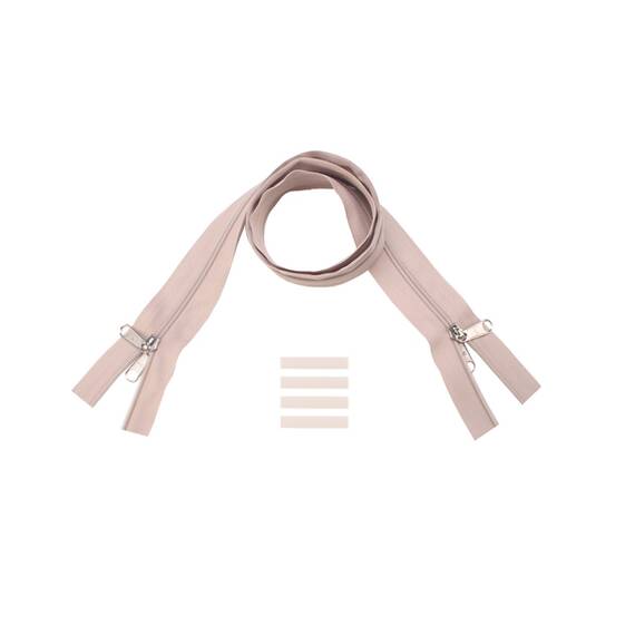 ESVO Reißverschlüsse 5 mm, nicht teilbar X-form sand