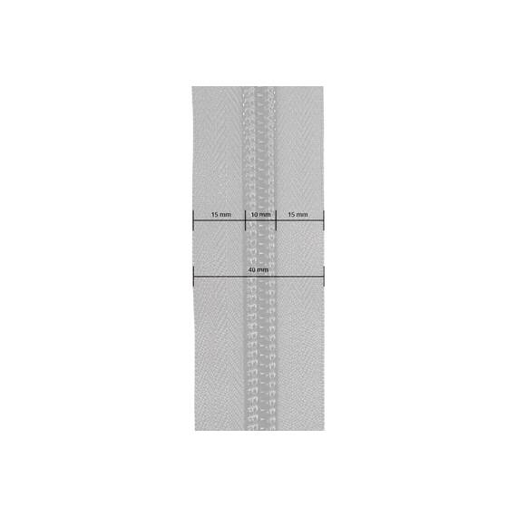 ESVO Reißverschlüsse 10 mm nicht teilbar X-form, grau