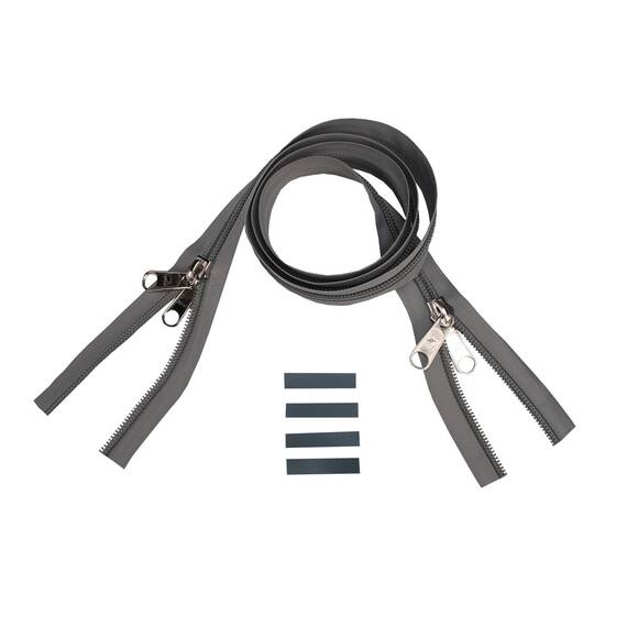 ESVO Reißverschlüsse 10 mm nicht teilbar X-form, hellgrau