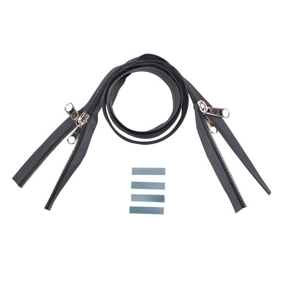 ESVO Reißverschlüsse 10 mm nicht teilbar X-form, grau