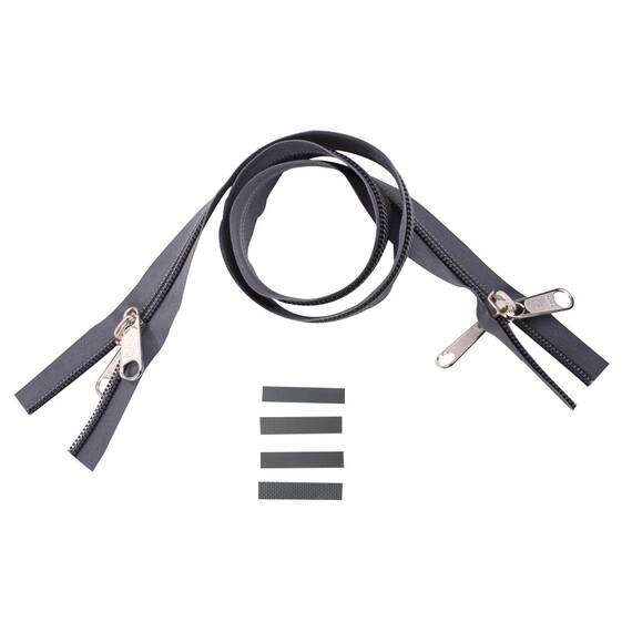 YKK Reißverschlüsse 10 mm nicht teilbar X-form grau