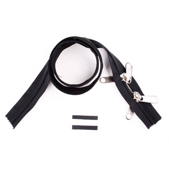 YKK rits 10 mm 2-weg niet deelbaar zwart X-vorm