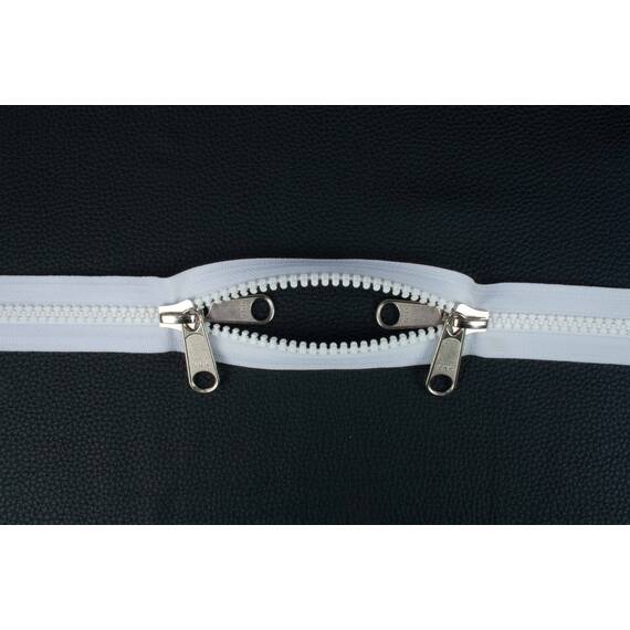 YKK VISLON Profilreißverschlüsse 8,6 mm 10 V nicht teilbar O-form weiß